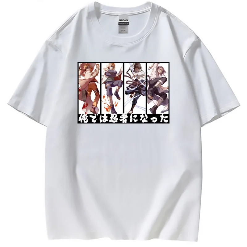 

Naruto Digital Print Men's and Women's Short Sleeve T-Shirt Y2k Aesthetic Graphic T Shirts Women Clothing Kawaii