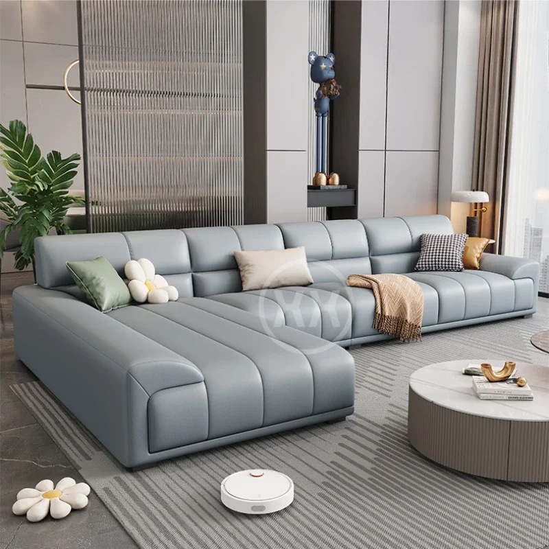 Угловой диван с скандинавским креслом минималистичный секционный современный