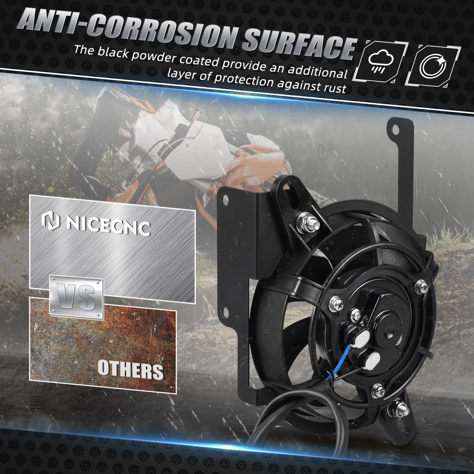 Комплект кронштейнов вентилятора радиатора охлаждения для KTM EXC300 EXC EXCF XCW XCFW XWF 150