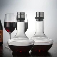 12pcs big decanter handmade crystal red wine brandy champagne glasses decanter bottle jug pourer aerator