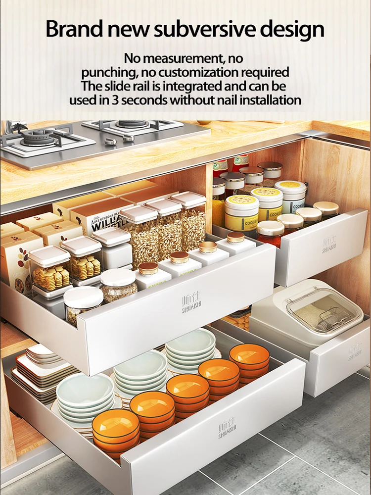 Выдвижная полка-органайзер для шкафа выдвижные полки буфета раздвижные ящиков