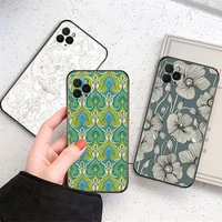 phone case for iphone 13 12 mini 11 pro max se 2020 x xr xs max 8 7 6 6s plus luxury vintage rose flower soft tpu black cover