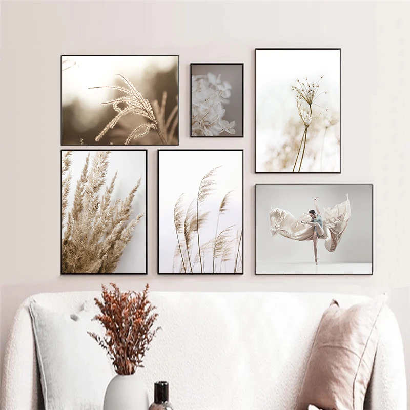 

Modern Plant Grass Dancer Landscape Picture Nordic Living Room Art Wall Canvas Poster Home Decoration Bedroom Canvas Painting