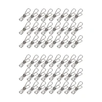 48 pcs stainless steel wire clip multi function clip utility clip pins hanging clip office fastener