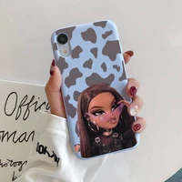 lovely doll bratz phone case for iphone 11 12 13 mini pro xs max 8 7 6 6s plus x xr solid candy color case