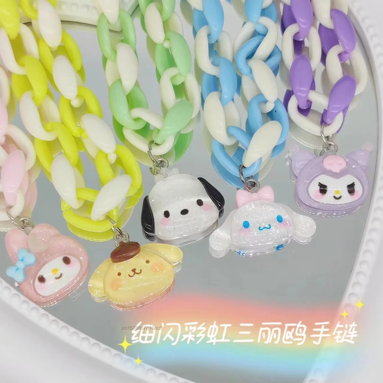 Sanrio Cinnamoroll адсорбционный магнит парный браслет Kuromi резиновая повязка головной