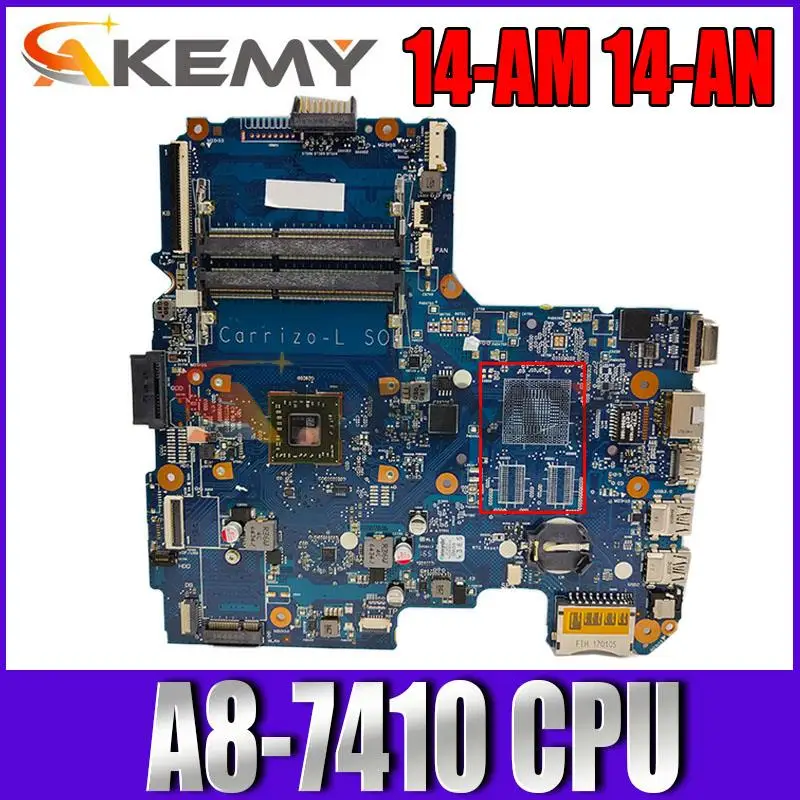 

100% working for hp 14-AM 14-AN motherboard 858044-001 with A8-7410 CPU 6050A2822801-MB-A02 mainboard 858044-501 858044-601
