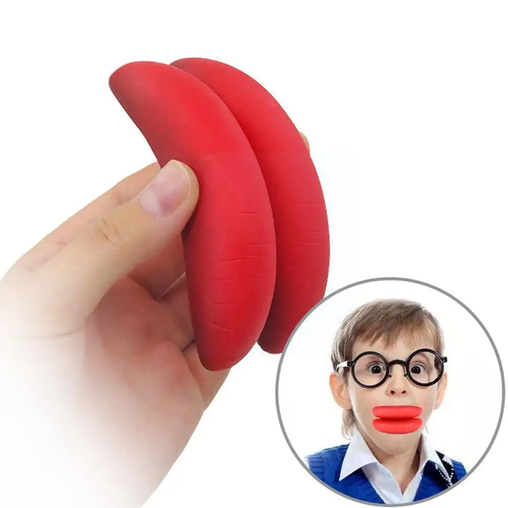 

1pcs New Funny April Fool's Day Jokes Sausage Thick Mouth Halloween Big Latex Hot Horror N7g6