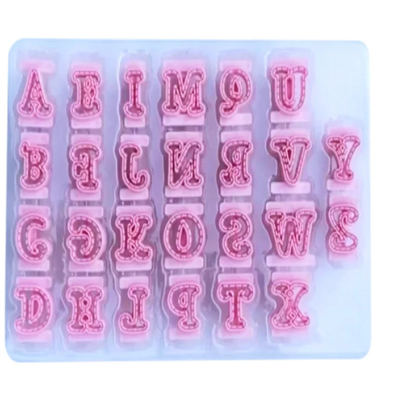 

26pcs/set English letters biscuit mold sugar turning printing mold biscuit die cake decoration