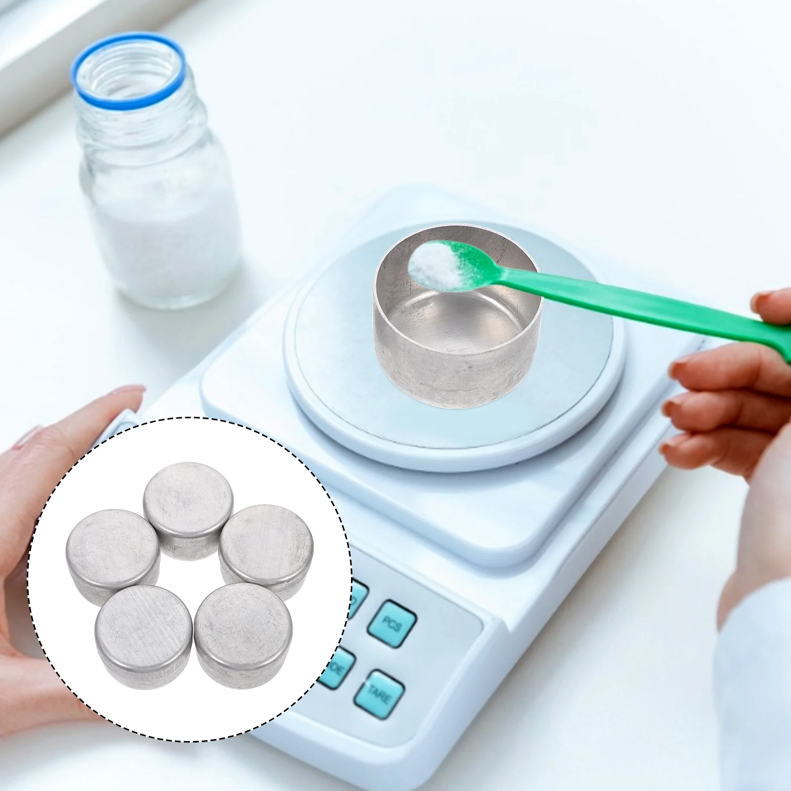 

Weighing Aluminum Dish Holder Boats Sampling Pans Tool Cup Laboratory Measuring Sample Soil Boxes Liquid Jar Weigh Tray