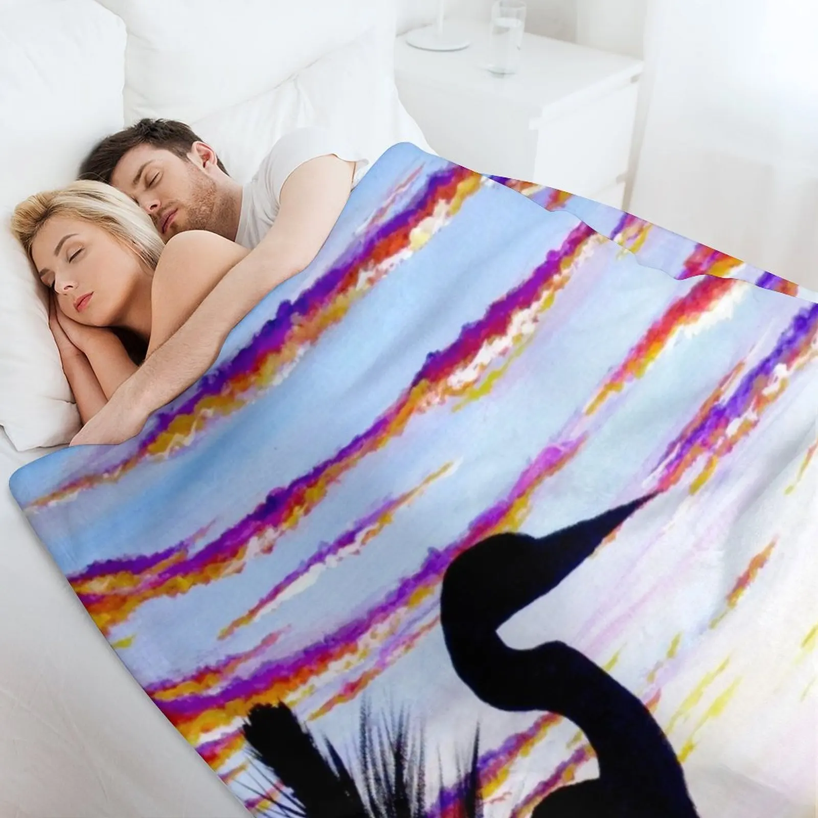 Одеяло Heron Sunset одеяла для диванов кровать клетчатые