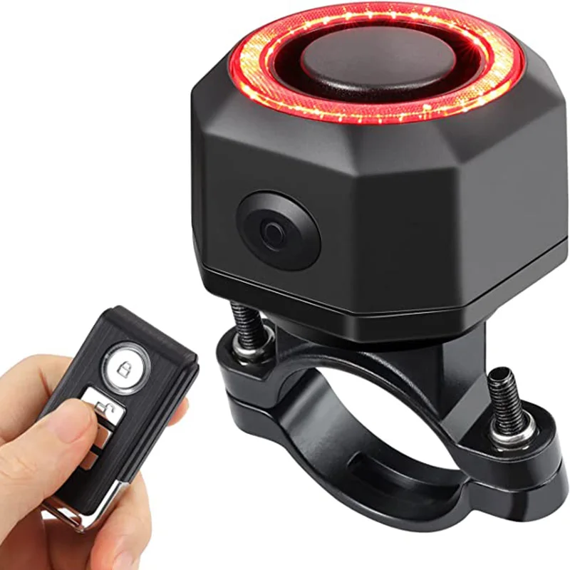 Smart Wireless Bicycle Tail Light Alarm Bike Anti-lost System USB Rechargeable Battery Waterproof  110dB Loud Protective