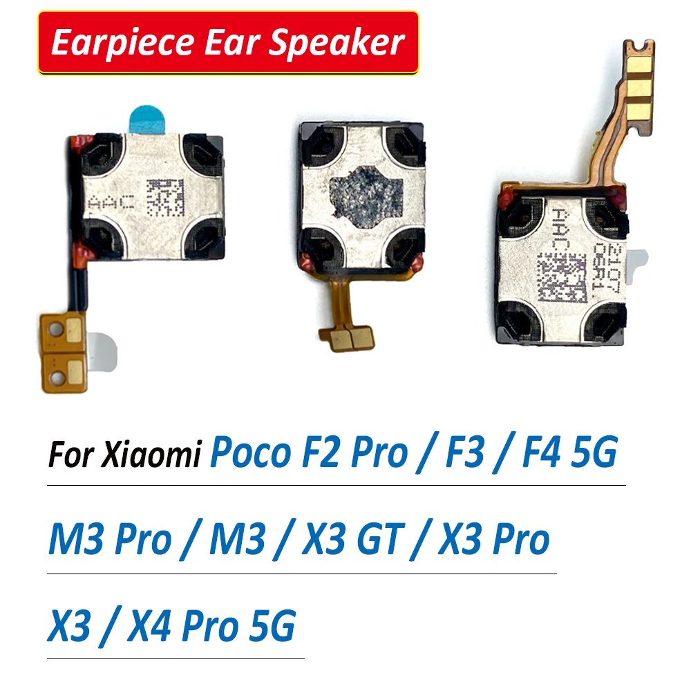 

NEW Ear Earpiece Speaker For Xiaomi Poco F1 F2 Pro F3 F4 5G M3 Pro X3 X4 Pro 5G Earphone Top Receiver Flex Replacement Part