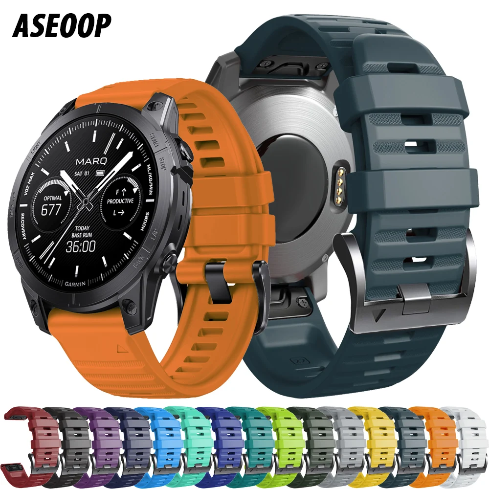 Быстрый 22 26 мм силиконовый ремешок для умных часов Garmin Fenix7X 7 6 6X Pro 5X 5 Plus 3HR Sports