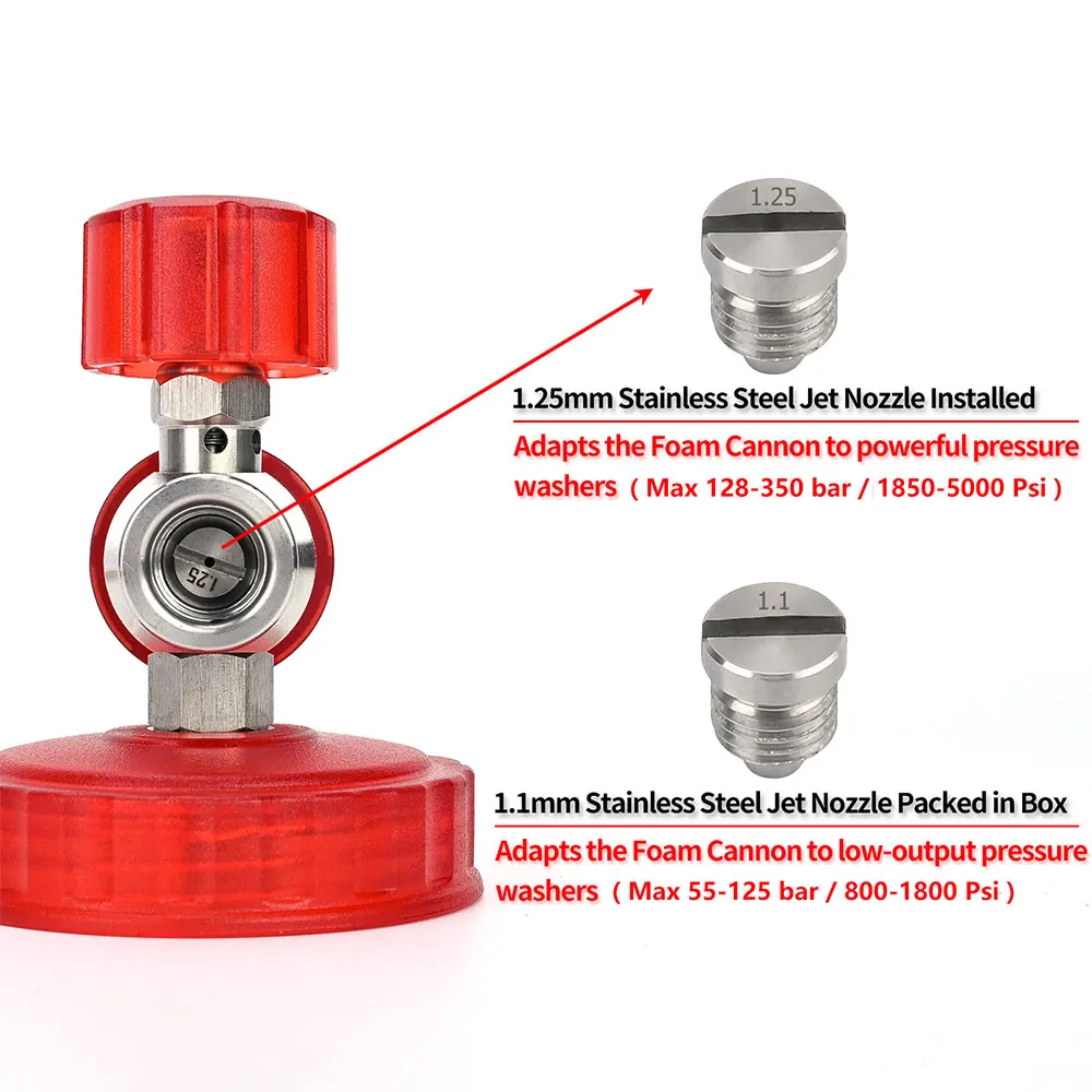 Пенная насадка для автомойки пенораспылитель из нержавеющей стали Karcher Bosche Bort Huter