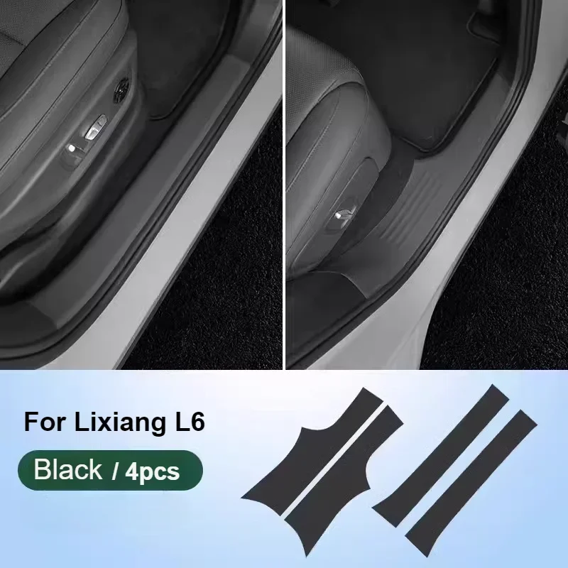 

Наклейка на порог автомобиля для Li LiXiang L6 L7 L8 L9 2022 2023 2024, кожаная защитная наклейка на дверь автомобиля для Lixiang
