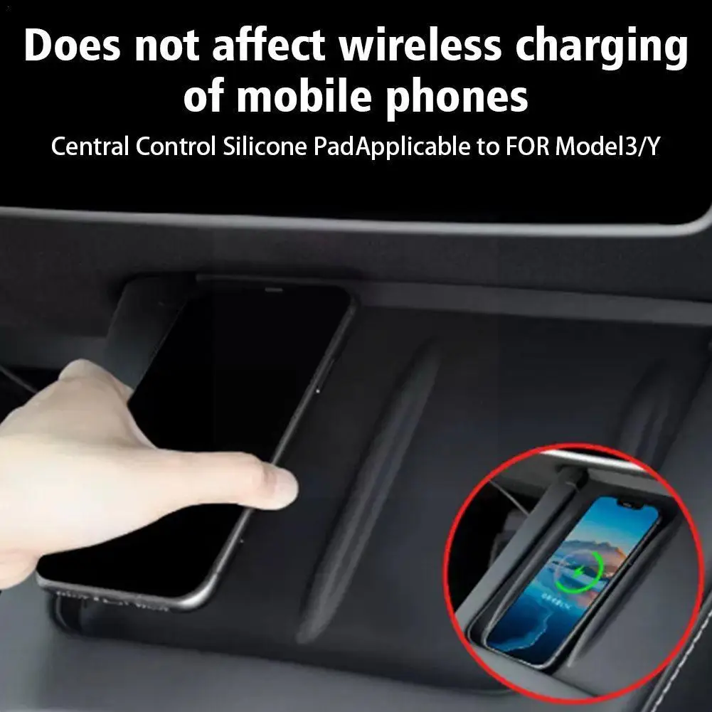 

For Tesla Model 3/Y Central Control Silicone Pad Mat Central Silicone Car Control Mat Mat Non-slip Car Accessories K7C3