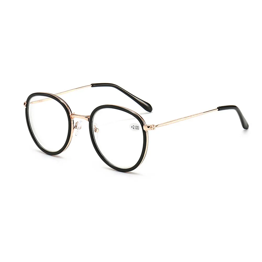 Delicate Hinges Round Frame Ultra-light Oversized Comfortable Progressive Multifocal Reading Glasses +0.75 To +4