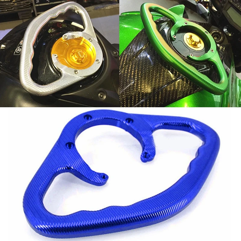 

Motorcycle CNC Passenger Handgrips Hand Grip Tank Grab Bar Handles Armrest For YAMAHA YZF1000 YZF600 YSR50 FZR750 FZR1000