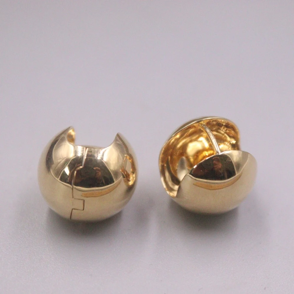 Женские серьги-гвоздики из настоящего чистого желтого золота 18 карат подарок на