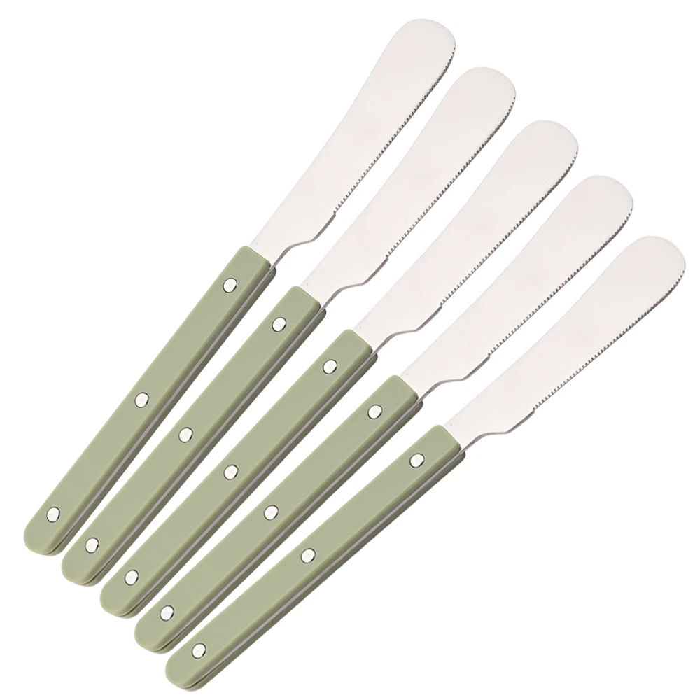 

Набор Из 5 Ножей Для Сыра Из Нержавеющей Стали С Акриловой Ручкой, Многофункциональный Кухонный Инструмент Для Нарезки Хлеба