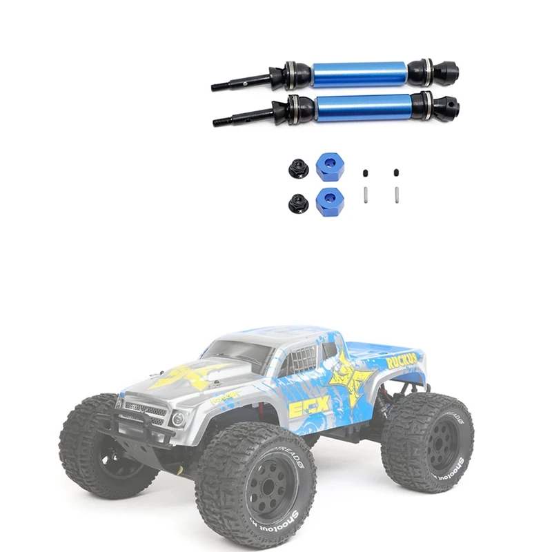 FBIL-2Pcs задний приводной вал CVD для 1/10 ECX 2WD Series Ruckus Torment Axe Brutus Circuit AMP RC Car Upgrade Parts