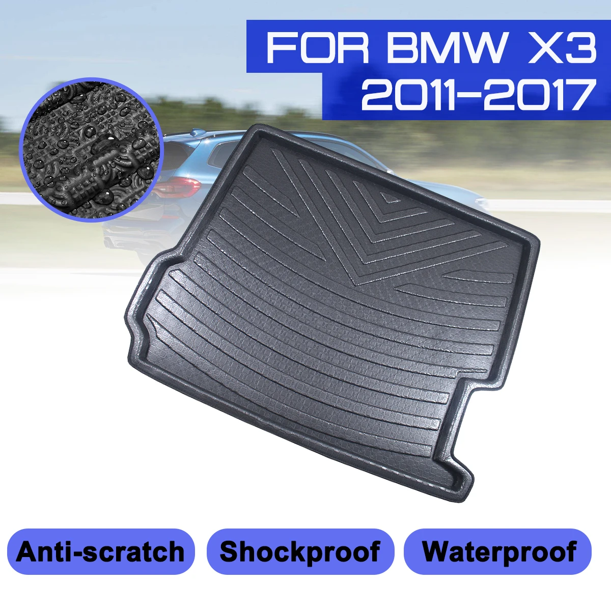 

For BMW X3 2011 2012 2013 2014 2015 2016 2017 Car Floor Mat Carpet Rear Trunk Anti-mud Cover