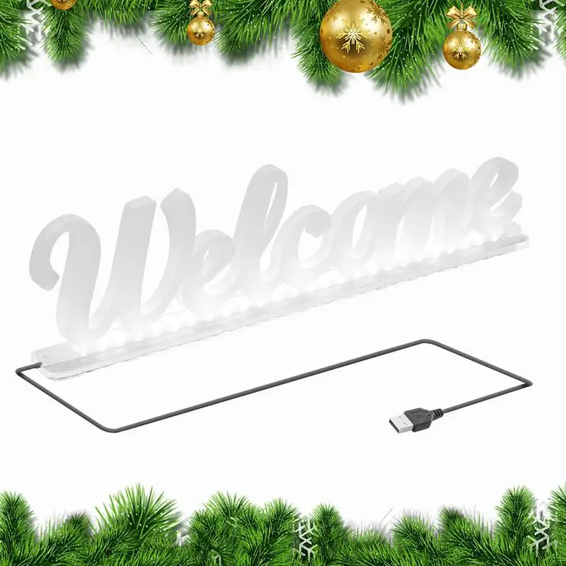 

Welcome Neon Light Signs Acrylic Neon LED Light Sign Wear-resistant Bright Neon Light Sign Neon Bar Lights Neon Decor For Stores