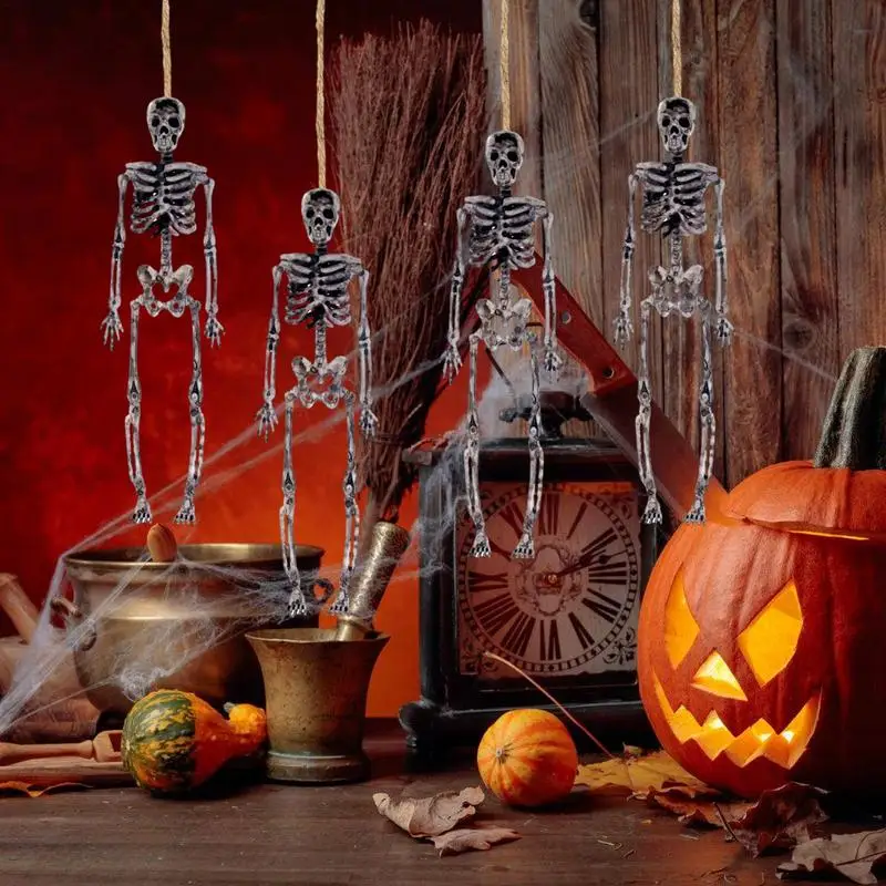 

Skeleton Halloween Decor Durable Realistic Spooky Scary Skeletons Skeleton Four-piece Set Purchased In A Set home Supplier
