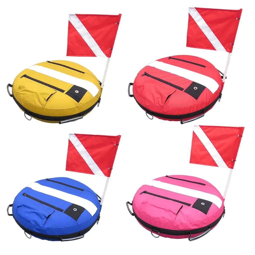 

Freediving Buoy Float with Dive Flag, Training Marker, Signal Inflatable Float, Diver Safety Gear for Scuba Diving Snorkeling