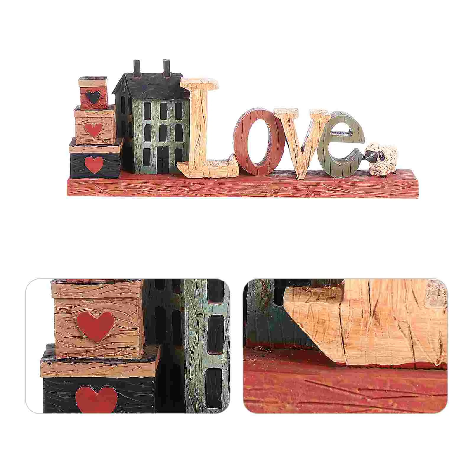 

1Pc Romantic Wedding Ornament Desktop Love Adornment Creative Letter Adornment