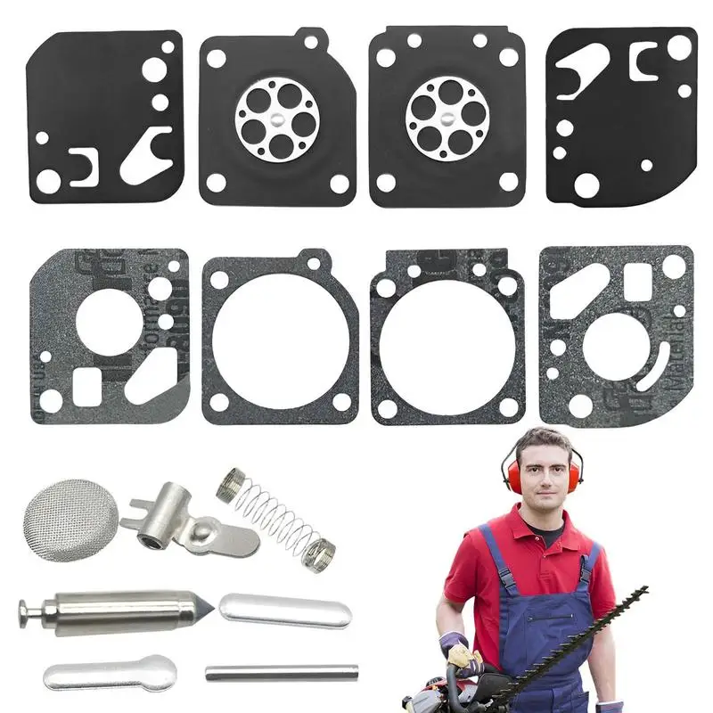 

15pcs RB-29 Carburetor Rebuild Kit Portable Mechanical Carburetor Repair Kit for Chain Saws Yard Trimmers and Brush Cutters