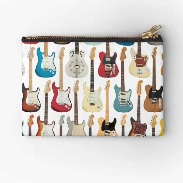 

Vintage Fender Guitar Collection Zipper Pouches Small Packaging Key Men Panties Socks Money Bag Storage Cosmetic Pure Pocket