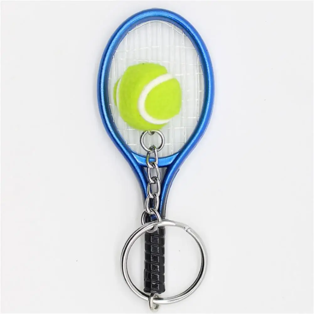 

Smooth Edges Lightweight Anti-fade Tennis Racket Keyring Pendant for Gifts