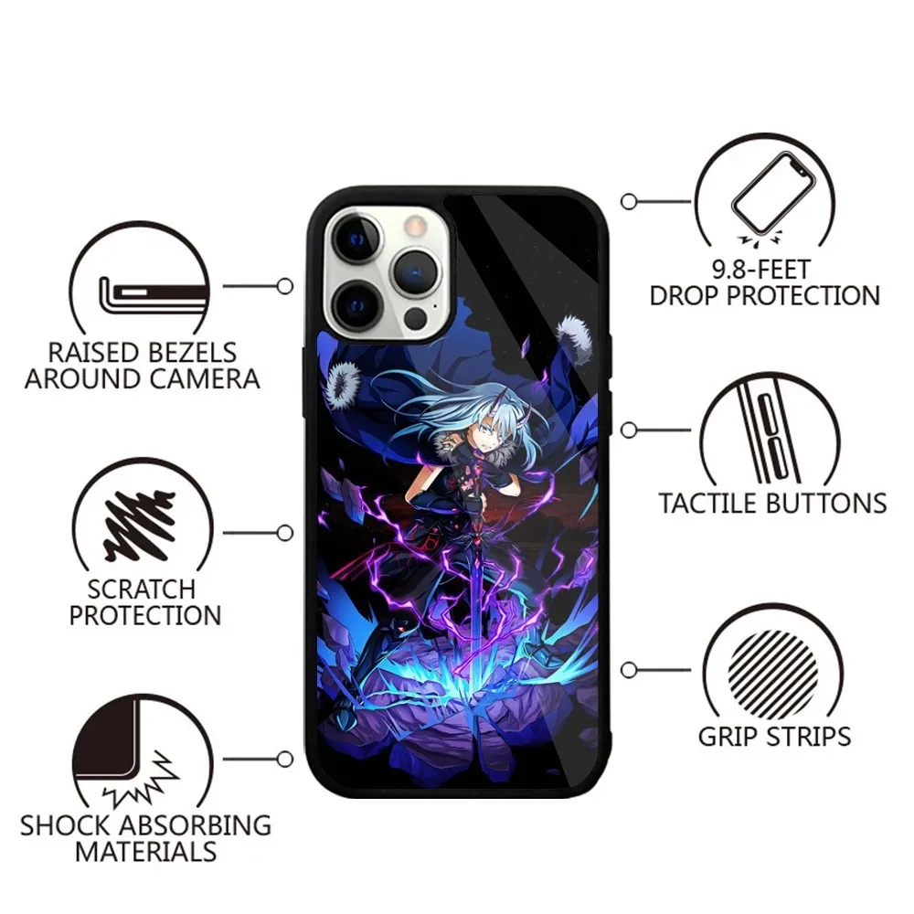 T-Tensei S-Slime Rimuru Phone Case Strong Magnetic For IPhone 16 15 14 13 Pro Max Plus 11 12 Mini Magsafe Wireless Charging