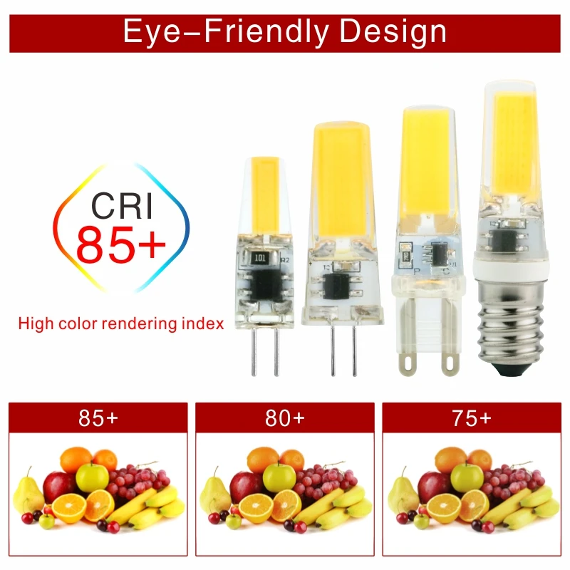 4 шт./лот G4 G9 E14 LED 3 Вт 6 лампочка AC/DC 12 В 220 Светодиодная лампа COB прожектор люстра