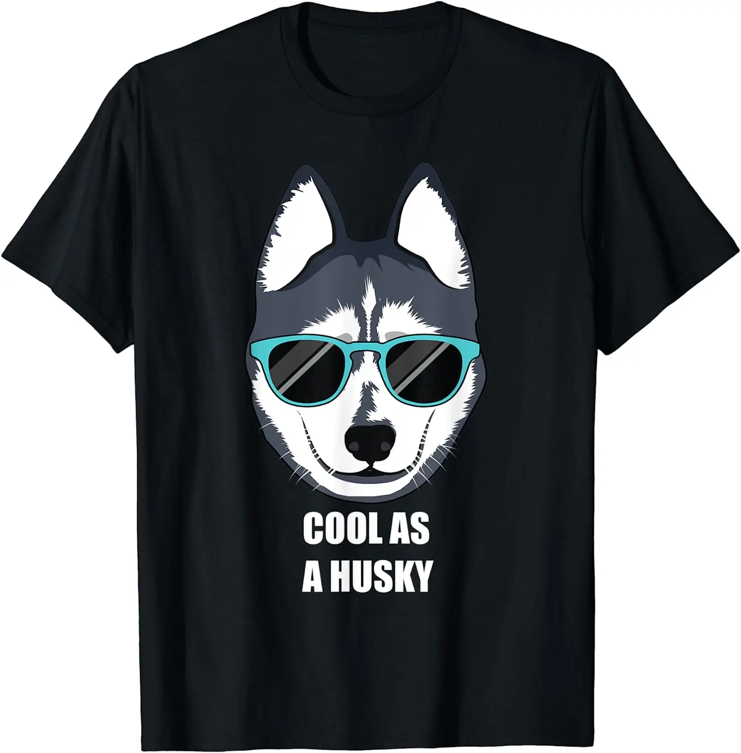 

Cool As A Siberian Husky Shirt with Sunglasses Mens T Shirts Casual Cotton Daily Four Seasons Tees Graphic T Shirts Anime