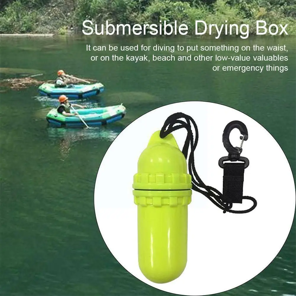 

Scuba Diving Kayaking Waterproof Dry Box Gear Accessory Container & Rope Clip For Money Id Cards License Water Sports O4u2