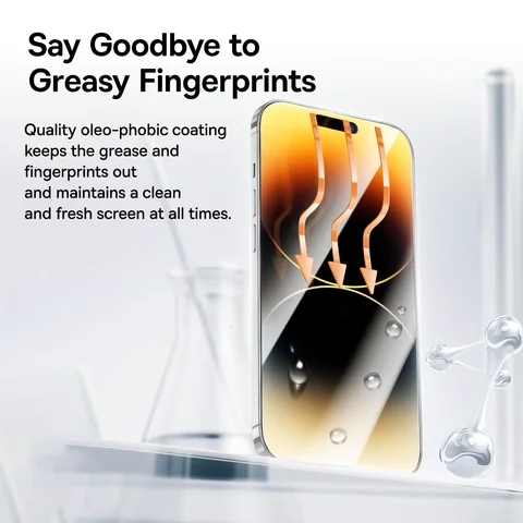 Защитная пленка Baseus Anti-Spy для iPhone 15/14 Pro Max, закаленное стекло — внешний вид товара