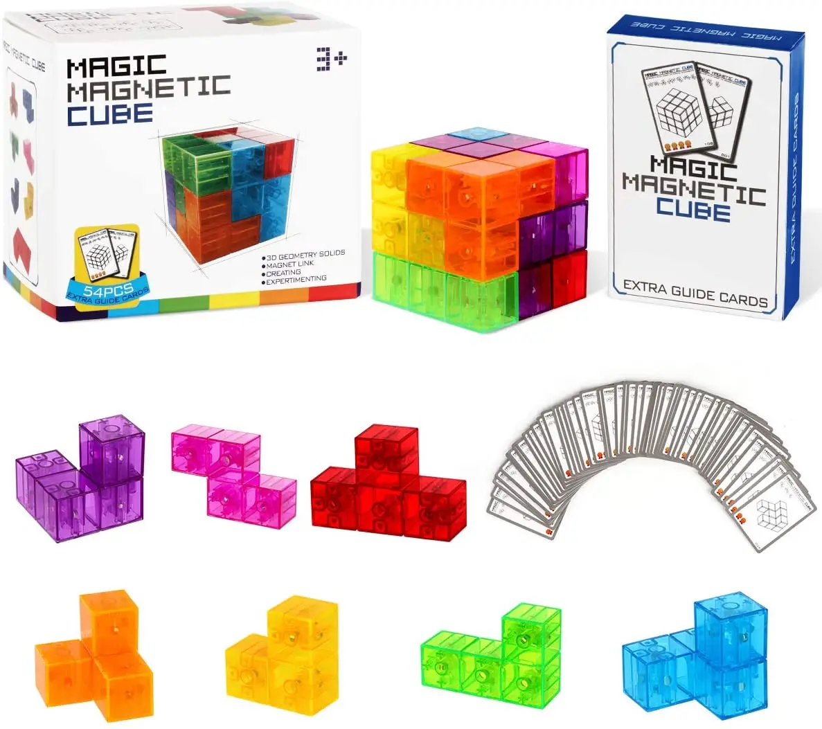 

Poine Me Magnetic Building Blocks Magic Magnetic 3D Puzzle Cubes, Intelligence Developing and Stress Relief Fidget Toys