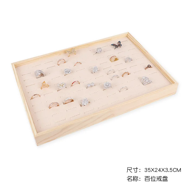 High Quality Portable Velvet Jewelry Ring Jewelry Display Organizer Box Tray Holder Earring Jewelry Storage Case Showcase