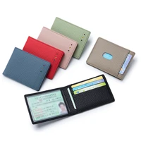 driver license holder card wallet cow leather rfid cover for drivers documents business credit card holder thin purse for male