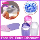 Новинка 2022 года, прозрачный силиконовый штамп, скребок для ногтей, набор для переноса лака, маникюрный шаблон, инструмент