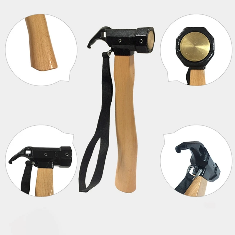 1 шт. спасательный молоток с деревянной ручкой
