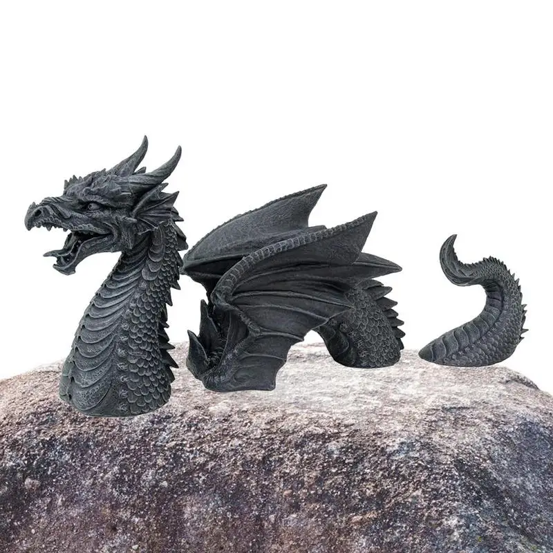 

Resin Gardening Dragon Statue Decorative Durable Sculpture Good Gift Garden Decoration Accessories Decorative Crafts