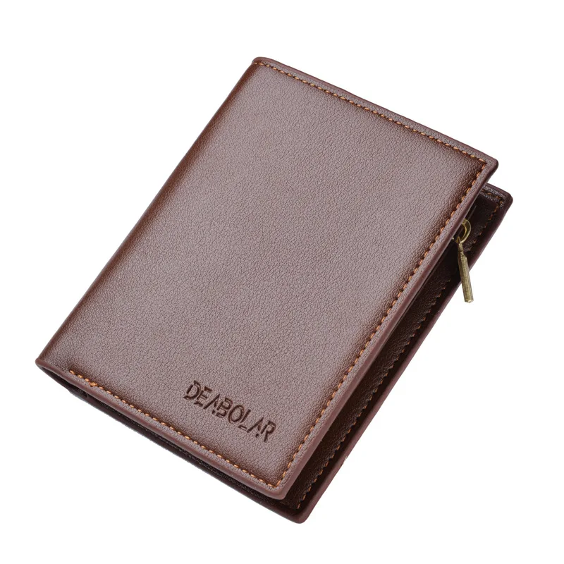 

Top 2022 Vintage ultra-thin Short Men Wallets with Coin Bag Zipper Purse Man Wallet Male Small Money Dollar Slim Cool Card Case