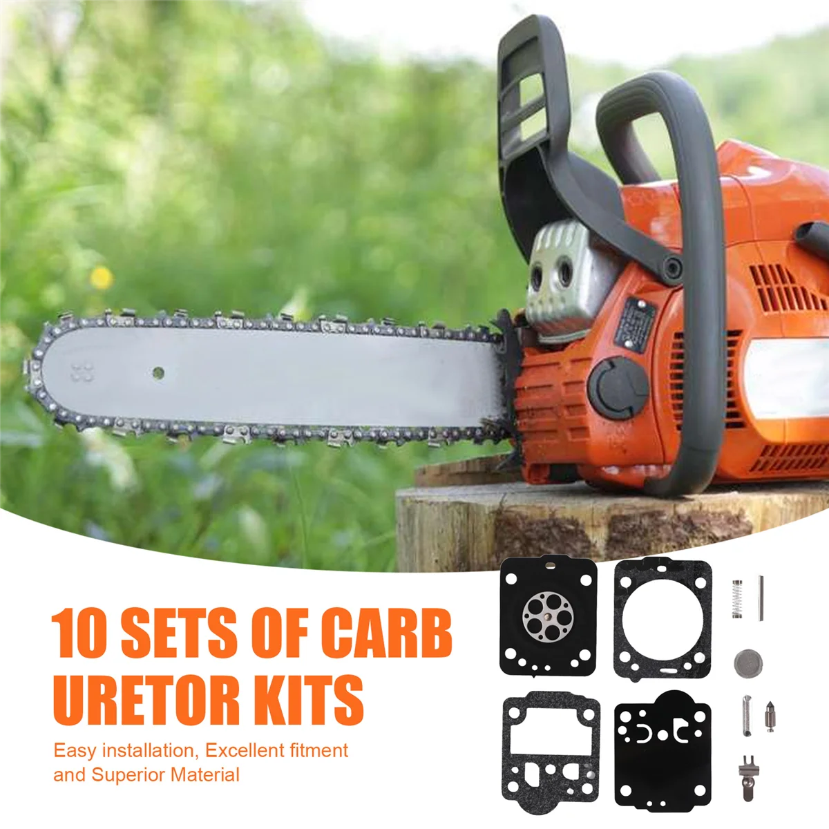 10 комплектов карбюратора для HUSQVARNA 240 236 235 435 E JONSERED CS2238 CS2234 ZAMA RB149 RB 149 Комплект