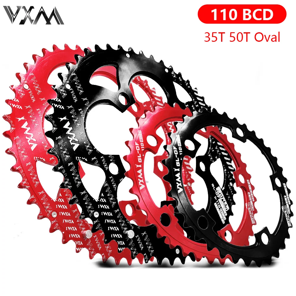 

Ultra Light 110BCD 50/35T 700C Road Bike 7075-T6 Alloy Oval Chain Wheel Climbing Power Chain Plate Kit Is More Powerful and NEW