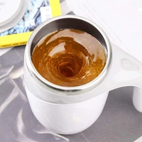 automatic magnetic stirring coffee mug rotating home office travel mixing cup electric stainless steel self coffee mug
