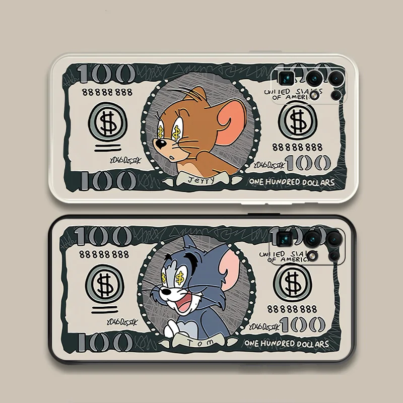 Чехол для телефона с рисунком кошки и мыши Huawei P50 P40 Lite P30 P20 Mate 40 30 20 Honor 10X 20i 20S Pro Plus